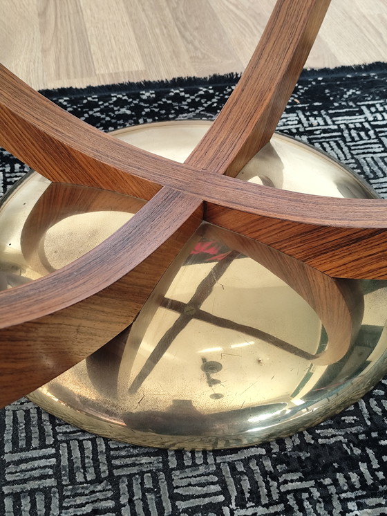 Image 1 of Art Deco salontafel – Wilhelm Renz (jaren 1930) – glas en messing