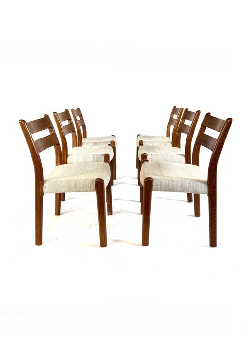 6 chaises de salle à manger danoises vintage, EMC Møbler '80