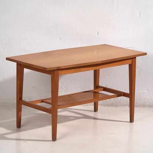 Vintage salontafel van massief hout (ca. 1960) #2