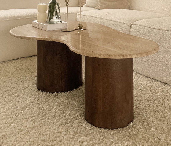 Image 1 of Travertine Coffee Table