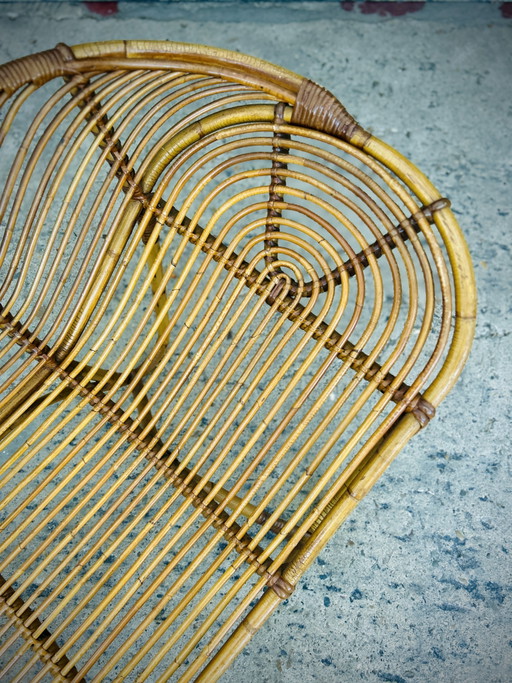 Vintage Midcentury Rattan Daybed / Lounger – Rohé Noordwolde (photo 2 of 8)