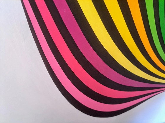 Image 1 of Arrugado - Cuadro cuadrado abstracto de Franklin van Dam - Acrílico sobre MDF - 95 × 95 cm