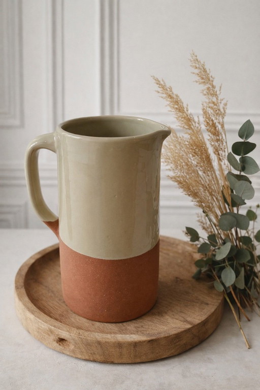 Brocca in terracotta bicolore