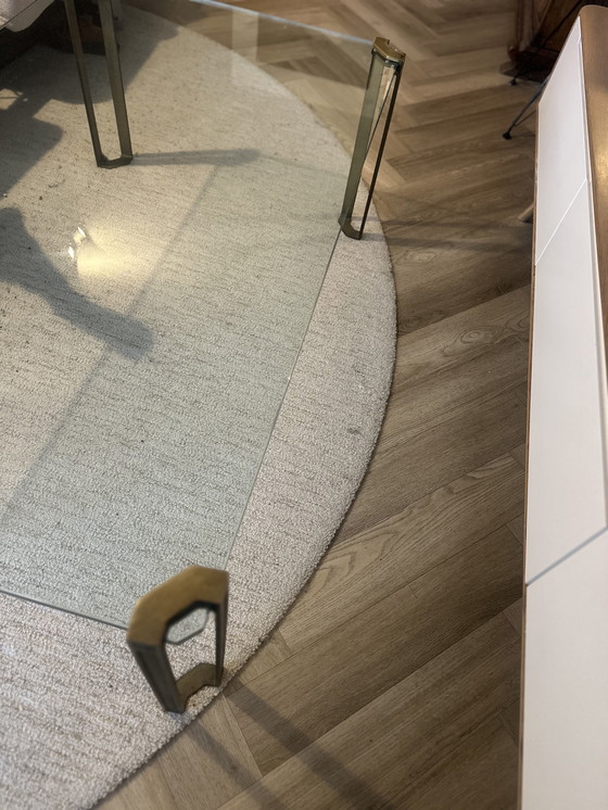 Image 1 of Table basse Peter Ghyczy T24 Pioneer – laiton et verre – années 1970