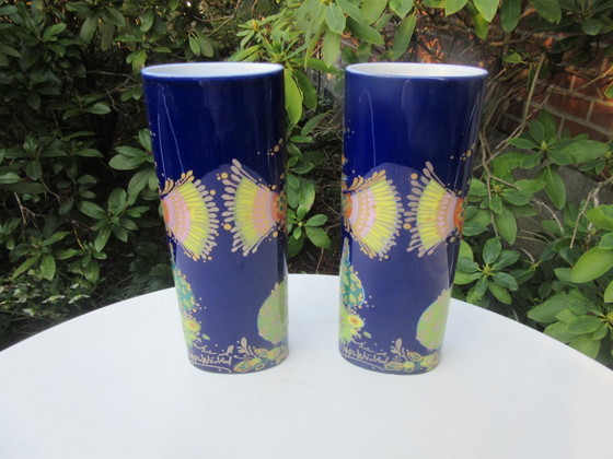 Image 1 of Een paar Rosenthal Bjorn Wiinblad vazen ​​1001 Nachten