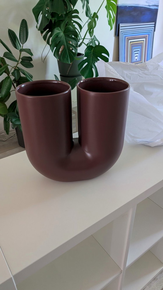 Vaso Muuto Kink - Rosso intenso – Vasi, Ceramic (photo 6 of 8)
