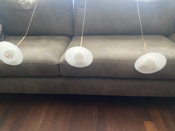 Image 1 of Steinhauer Sovereign / Lampe suspendue Aleppo en couleur bronze et verre dépoli