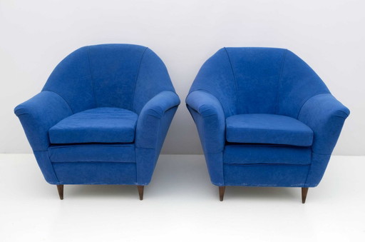 Paar Ico Parisi MidCentury Modern Italiaanse fauteuils voor Ariberto Colombo, jaren 50