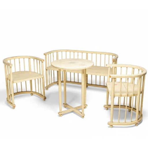 Groupe de Sièges Jugendstil en Bois Courbé par Josef Hoffmann, Vienne, 1906
