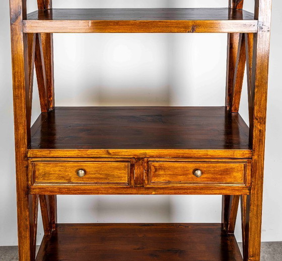 Image 1 of Commode ou bibliothèque vintage avec 2 tiroirs