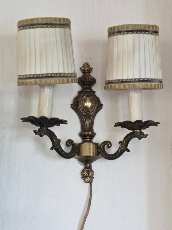 2 bedside lamps – Herda, Wall lights, Textile, Brass (photo 4 of 8)