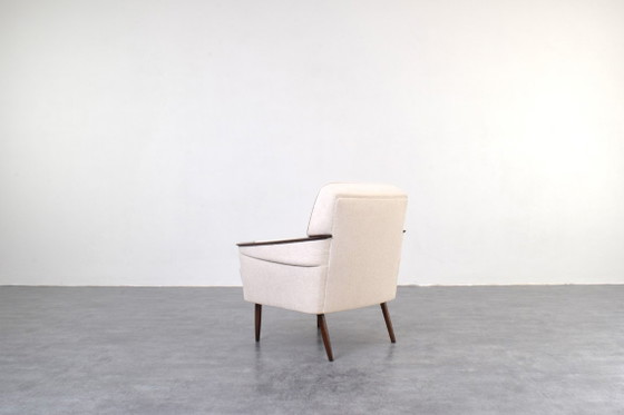 Mid-Century German Lounge Chair, 1960s. – Armchairs, Textile, Wood (photo 6 of 10)