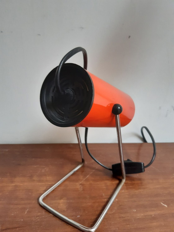 Lampe moderniste Mid-century 1966/1967 par John Brown, Métal, Chrome, Noir (photo 6 sur 8)