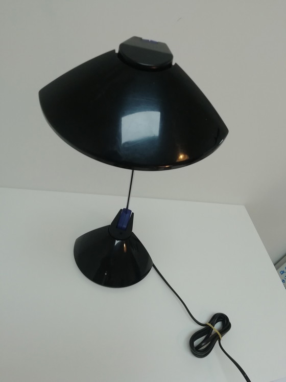 Image 1 of Set di lampade da scrivania in stile Memphis, nere e rosse.