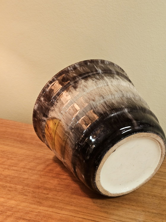 Image 1 of Vaso da fiori tedesco vintage Vaso da fiori Germania Marrone