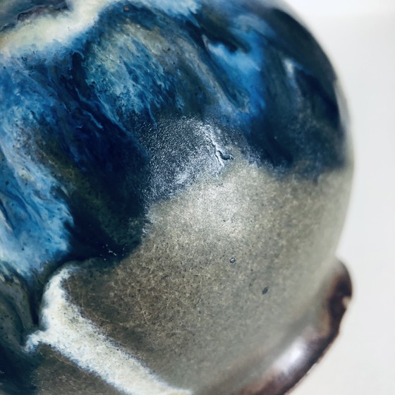 Image 1 of Art Deco Labrec flamed stoneware vase