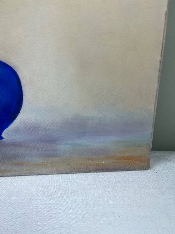 Peinture "Bouquet Bleu" – Peintures et dessins, Canvas, Vintage (photo 12 of 13)