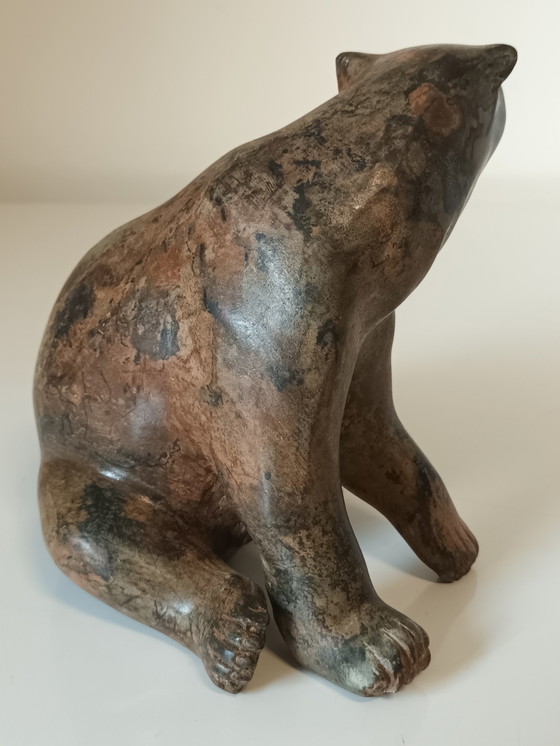 Image 1 of Orso seduto in bronzo Pierre Chenet