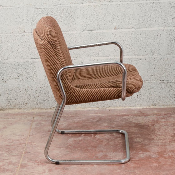 Vintage Armchair 70s – Textile, Chrome (photo 4 of 9)