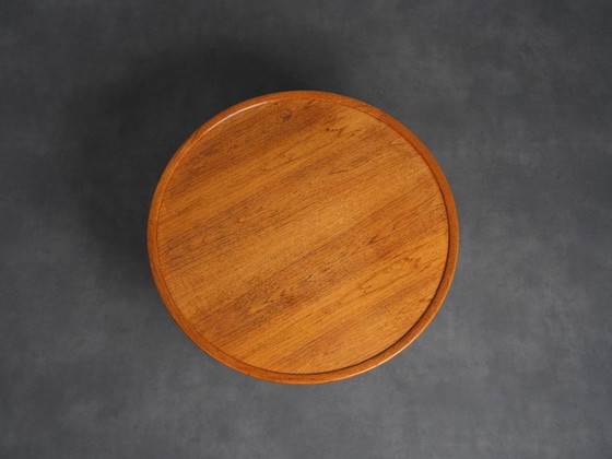 Scandinavische Moderne Ronde Teak Salontafel, Denemarken, Jaren 60 – Wood, Vintage (photo 5 of 8)