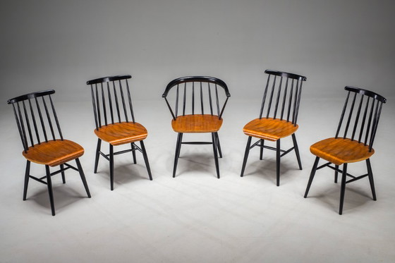 Image 1 of Fanett-Esszimmerstühle, Ilmari Tapiovaara zugeschrieben, 1960er Jahre, 5er-Set