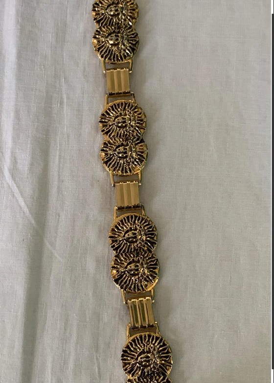 Ceinture Vintage GUCCI à Médaillon « Sunface » – Pièce de Collection Baroque des Années 1970/80 – – Cadeaux (photo 5 of 7)