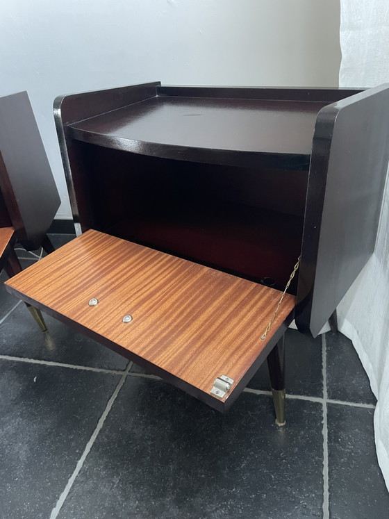 2 tables de chevet de style Mid-Century – Tables de nuit, Metal, Wood (photo 7 of 11)