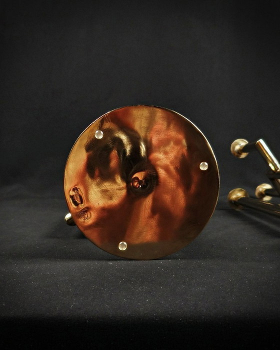 Image 1 of Paar Kandelaber Karl Hagenauer Wiener Werkstätte aus vergoldetem Messing 1930