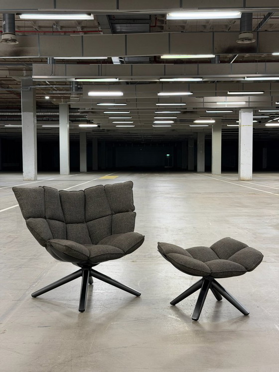 Image 1 of B&B Italia Husk Sessel + Hocker