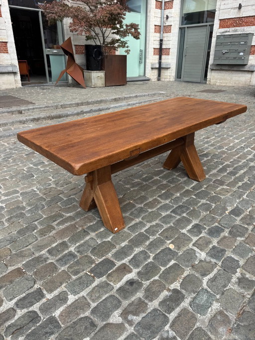 Set in rovere in stile brutalista di De Puydt, Belgio – eetkamerset, Wood (photo 2 of 9)