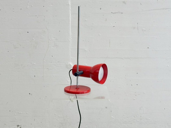 Image 1 of Lampada da tavolo di design rossa in metallo, anni '70