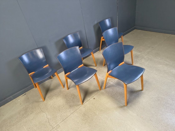 Image 1 of Chaises Cos S-12 de Josep Llusca pour Cassina, années 1990 - lot de 6