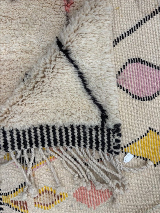 Image 1 of Authentischer Mrirt Marokkanischer Berber Wollteppich 200x300 cm - Handgewebter, Plüsch & Bunter Wollteppich