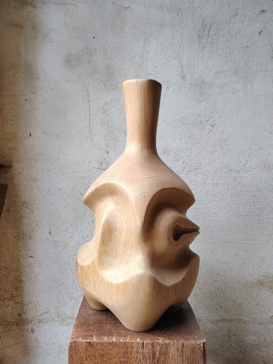 Vaso scultoreo in rovere massiccio – Pezzo unico – retroDom, Vasi, Legno (photo 9 of 14)