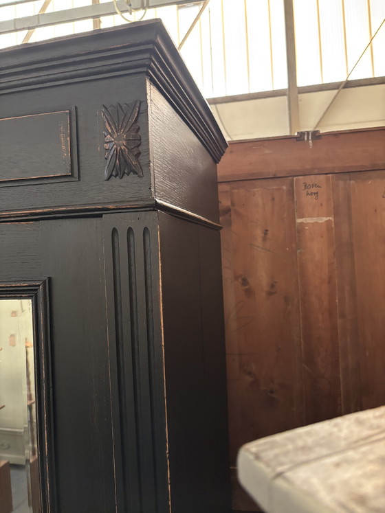 Image 1 of Brocante-Schrank mit einer Tür / Spiegelschrank / Buffetschrank