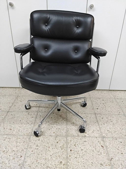 Silla de vestíbulo Vitra Eames ES 104 – bureaustoelen, Leather, Aluminium