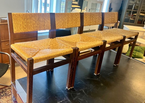 Image 1 of Set di 4 sedie da pranzo in wengé Martin Visser