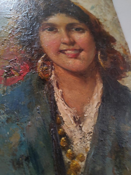 Image 1 of Francesco Saverio Torcia (1840-1891) - Ragazza partenopea (Neapolitanisches Mädchen)