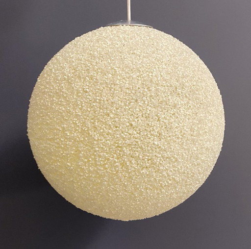 Lampe à boule Suger en jaune par John et Sylvia Reid pour Rotaflex 1960s