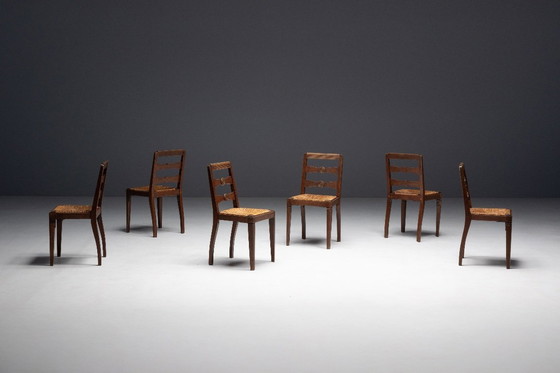 Image 1 of Sedie da pranzo Art Déco di Charles Dudouyt, Francia, anni '40