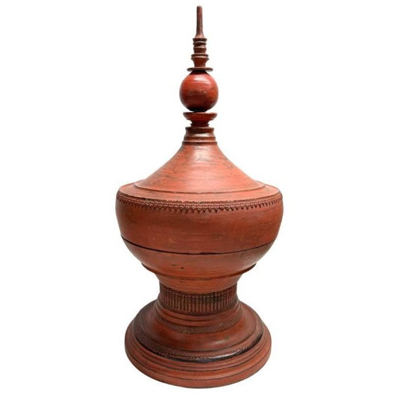 Image 1 of Antieke Birmese Lak Offer Vaten Set – (SALE) 