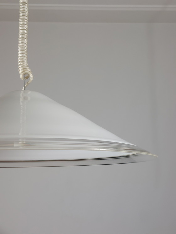 Image 1 of Vintage Mid Century Leucos Designer Deckenlampe Pendelleuchte Italien 