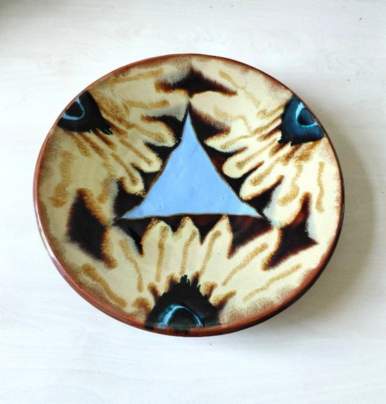 Image 1 of Plaque murale des années 60 avec des fleurs