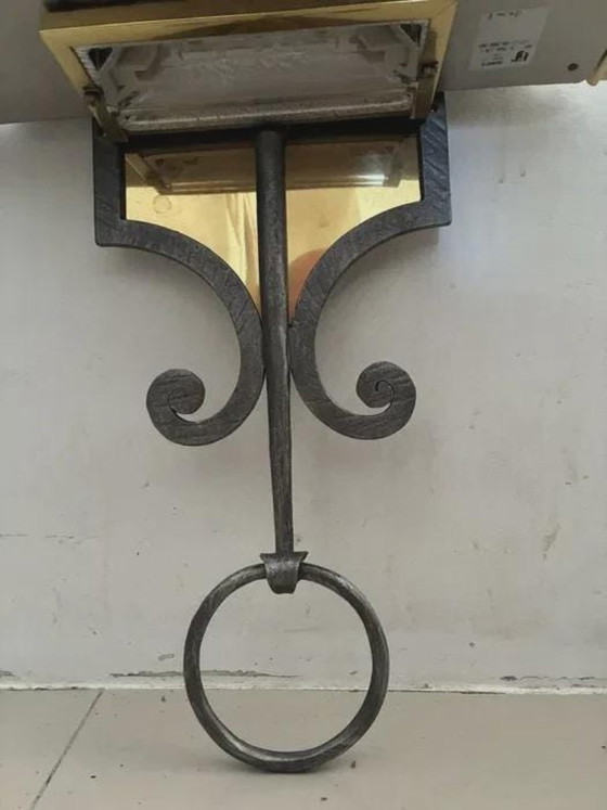 Banci Firenze wall light, gilded and black patinated metal, 1980s, Gold (photo 5 of 6)
