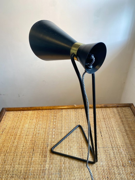 Vintage 1970 Black Metal Cocotte Lamp – Table lamps (photo 12 of 14)