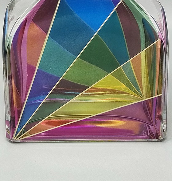 Image 1 of Prachtige karaf of decoratieve fles uit de jaren 70 van Luigi Bormioli. Gemaakt in Italië.