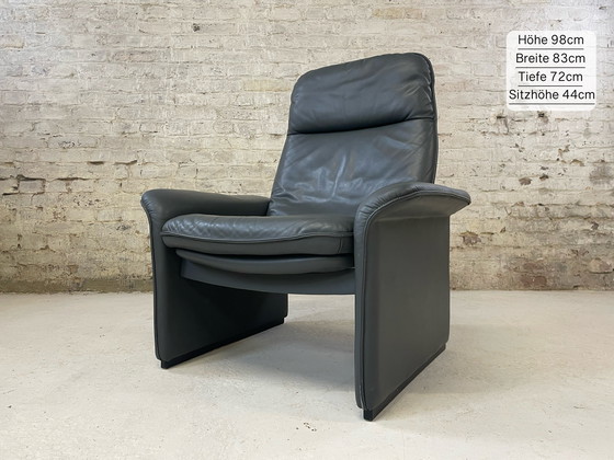 Image 1 of De Sede DS 50 Lederen Fauteuil Grijs Vintage
