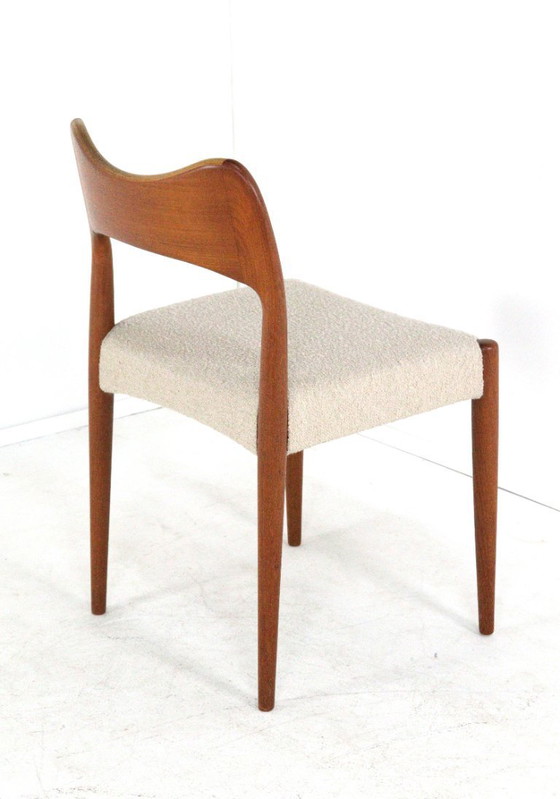 Image 1 of Set 4 Arne Hovmand Olsen voor Kold Mogens stoelen vintage nieuw gestoffeerd 