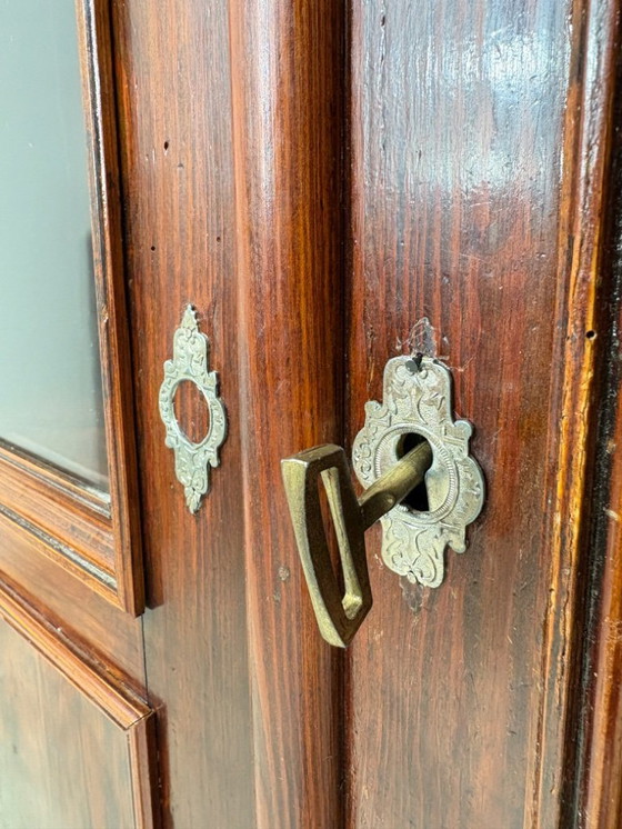Image 1 of Antique Louis Philippe display cabinet, wardrobe, living room cabinet, circa 1880