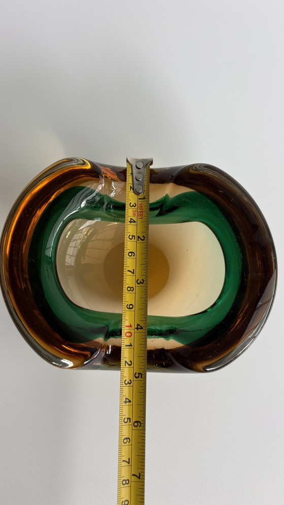 Vintage Murano Glass Geode Jewelry Bowl / Ashtray Sommerso - Flavio Poli Design (photo 14 of 14)